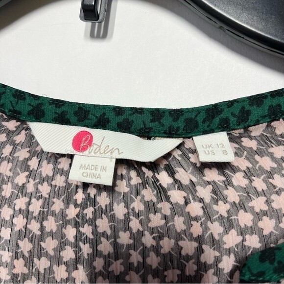 Boden Talise Sheer Tunic Top in Milkshake Petal 8 - Picture 7 of 12